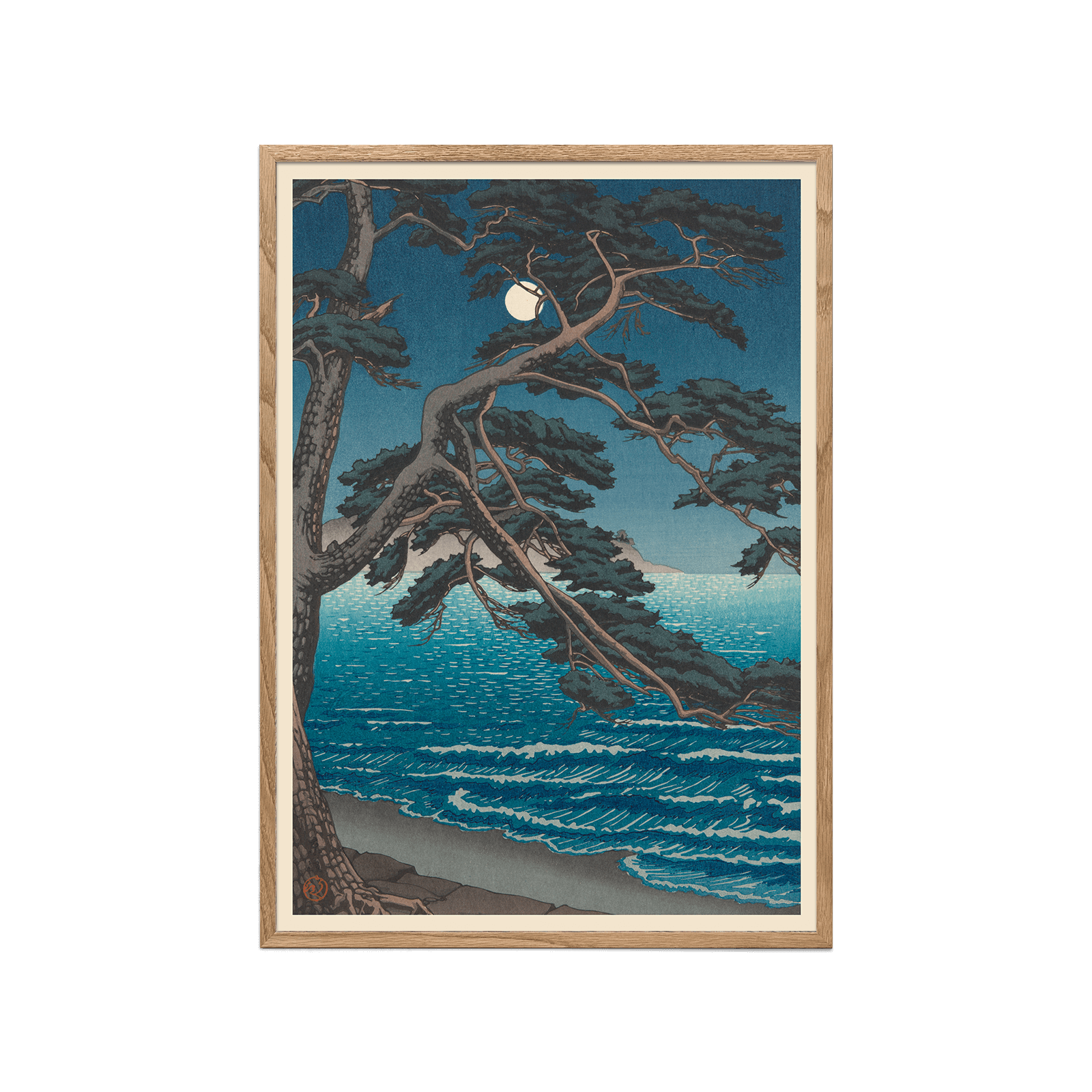 Moon at Enoshima Beach (Tsukiyo no Enoshima)