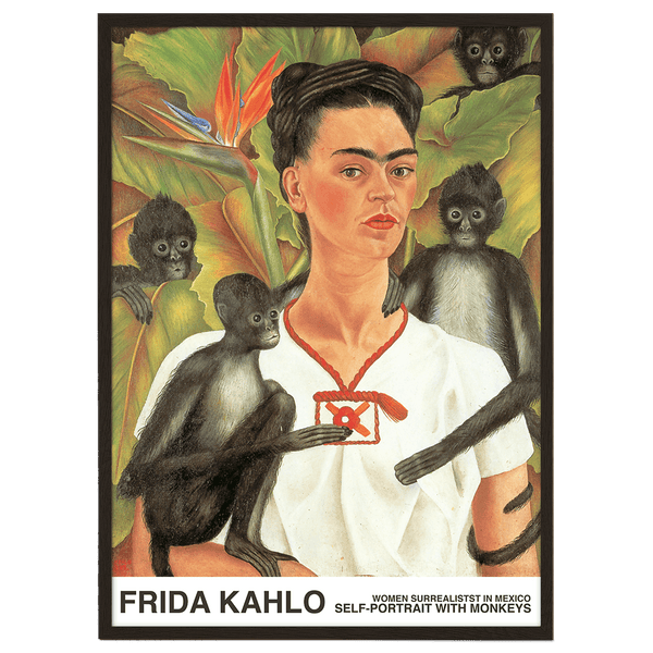 Self-portarit with monkeys by Frida Kahlo