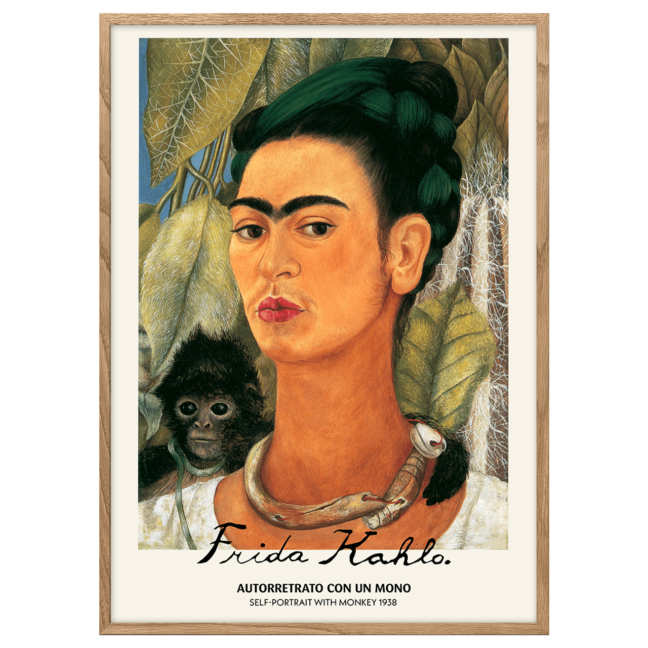 Self-portrait with monkey by Frida Kahlo