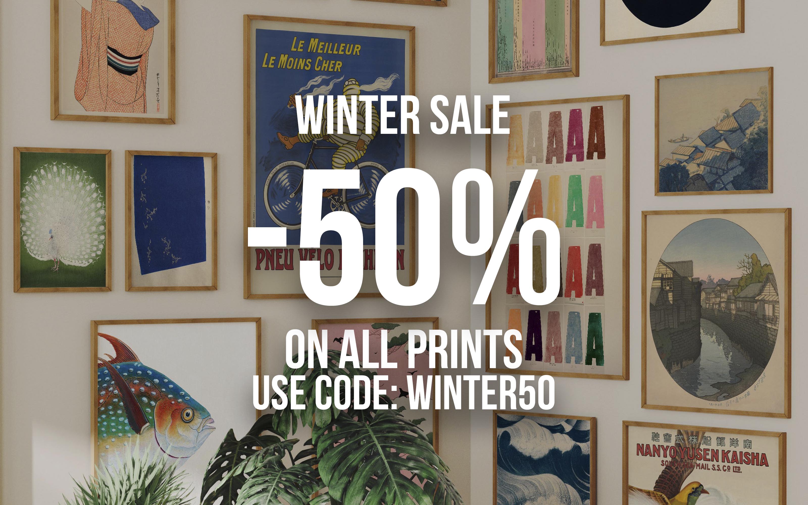 Vintage posters of birds, botanicals, fish and Japanese Ukiyo-e art