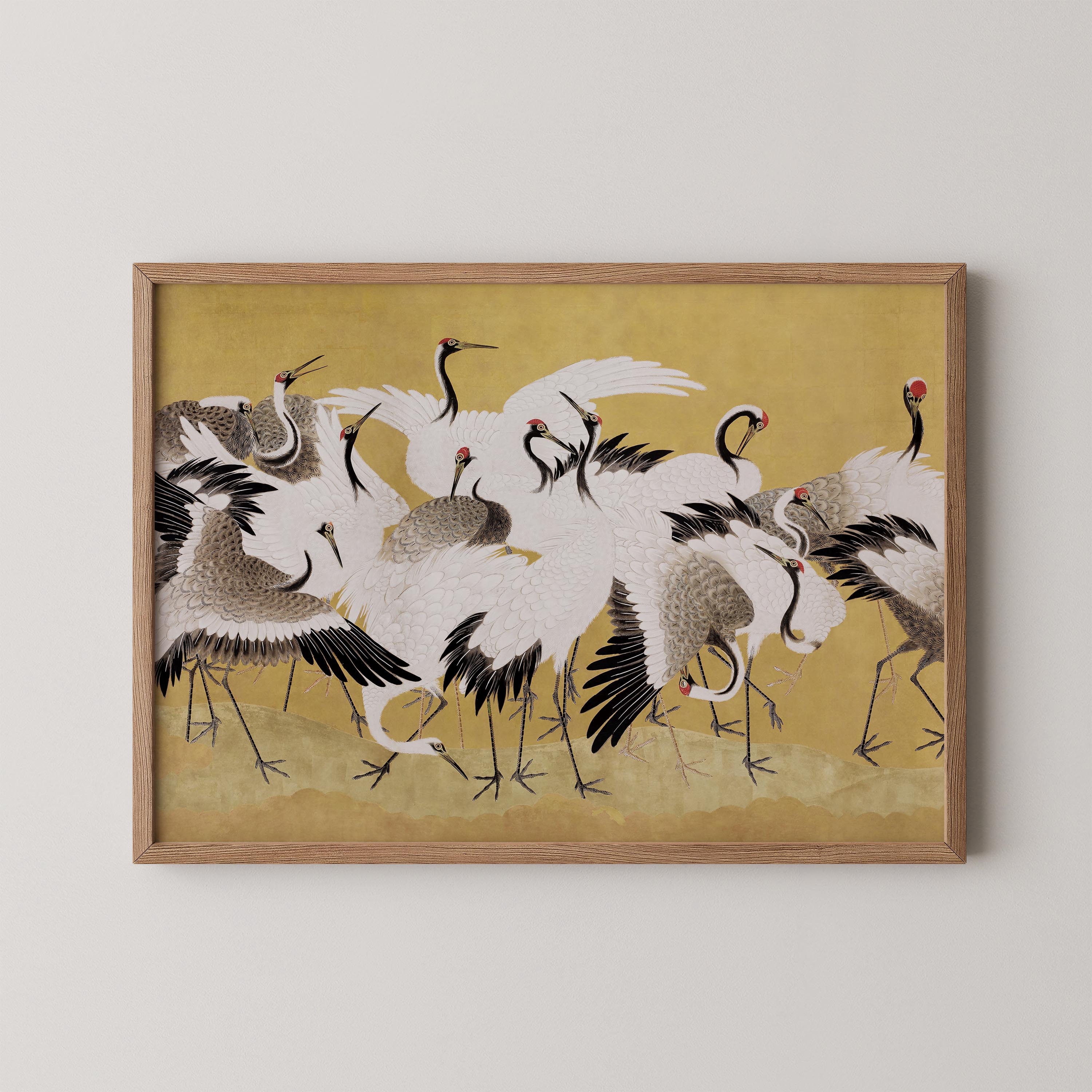 Japanese Flock of Cranes