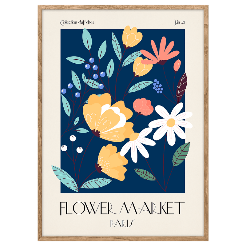 Flower Market Paris Poster