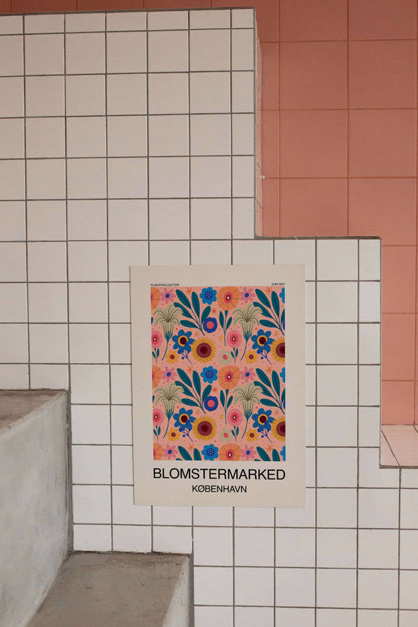 Flower Market Copenhagen Poster