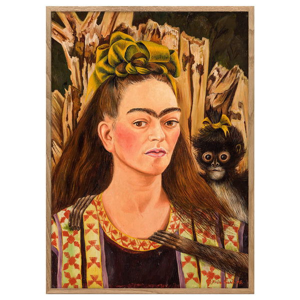 Self-portrait with monkey 2 by Frida Kahlo
