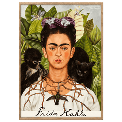 Self-portrait with thorn necklace and hummingbird by Frida Kahlo