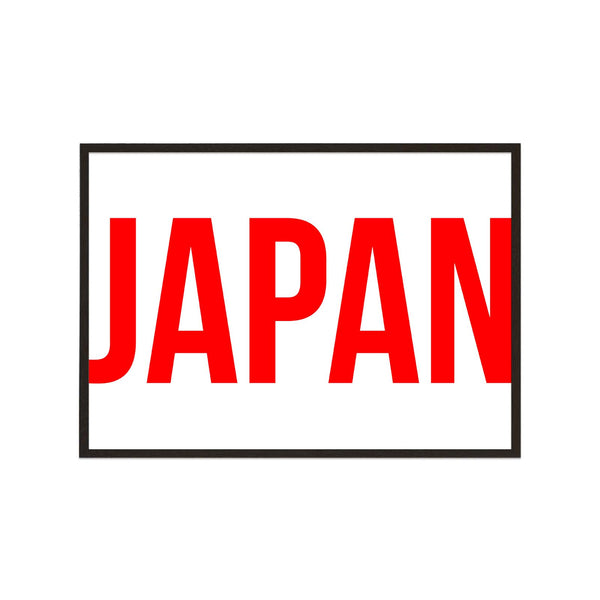 JAPAN Red on White Background
