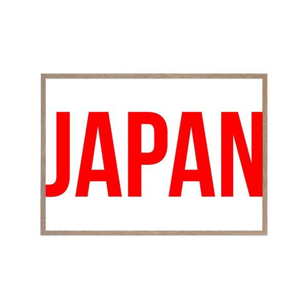 JAPAN Red on White Background