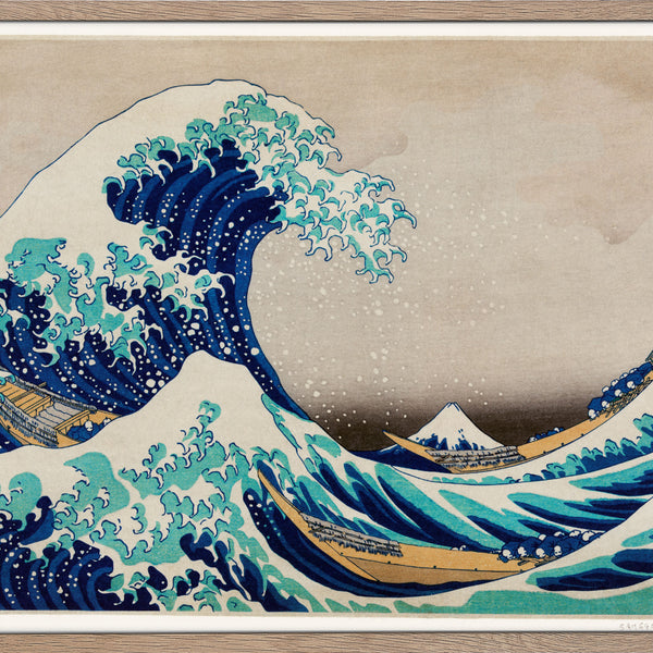 ★日本の職人技★ Oki Kanazawa Nami Ministry Paper – (Waves) Ura 絵画