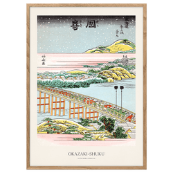 Okazaki-Shuku by Hokusai