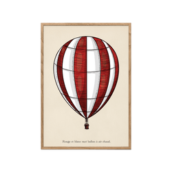Red And Whited Striped Hot Air Balloon
