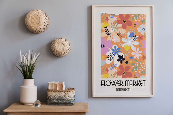 Flower Market Amsterdam Poster