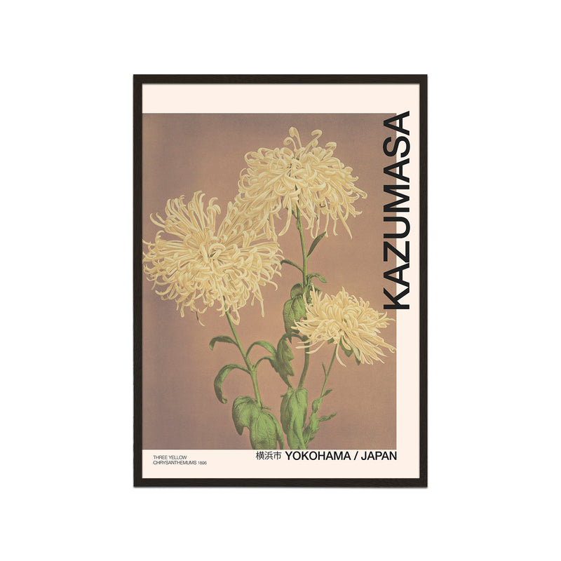 Three Yellow Chrysanthemums (Ogawa Kazumasa)