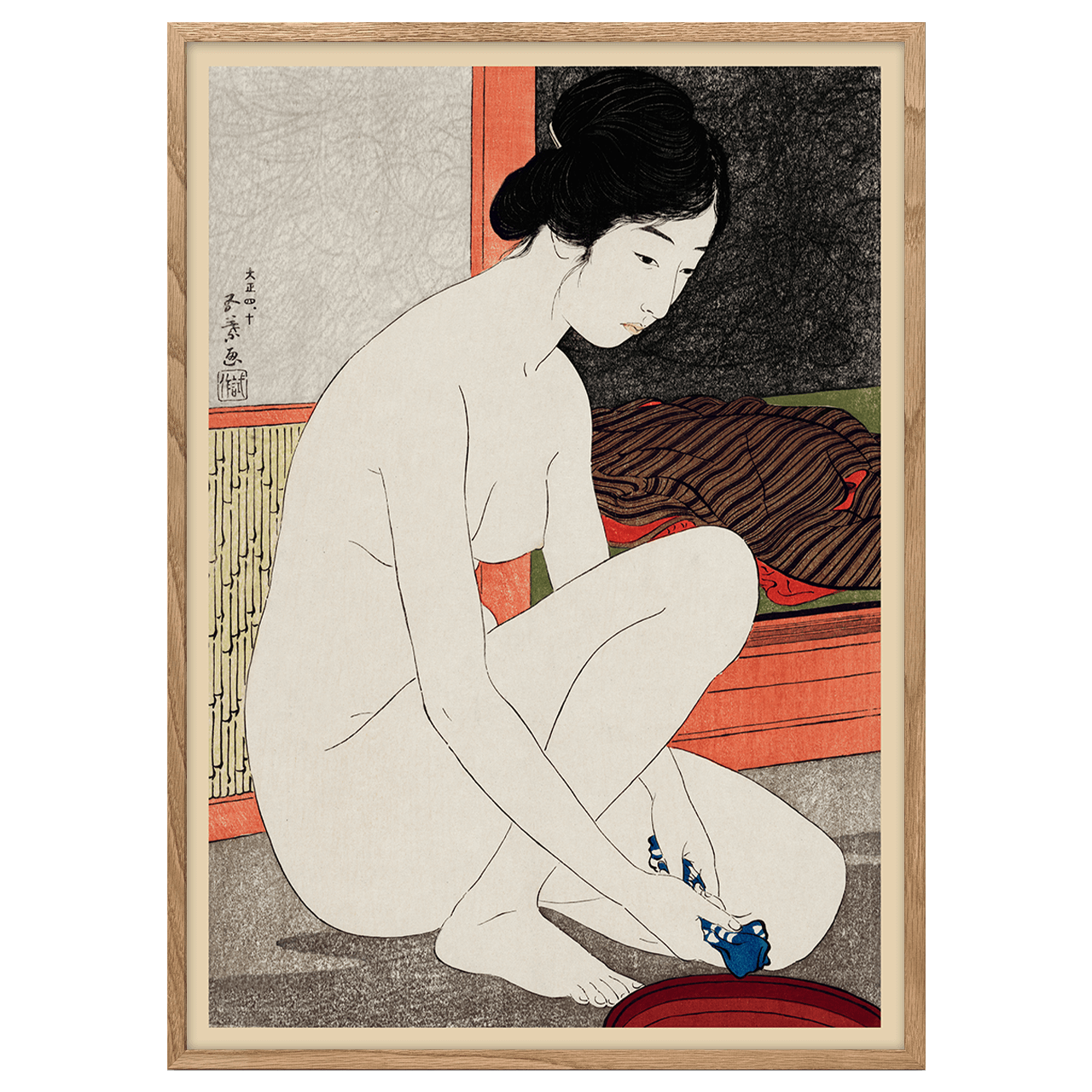 Woman Applying Rouge by Goyo Hashiguchi