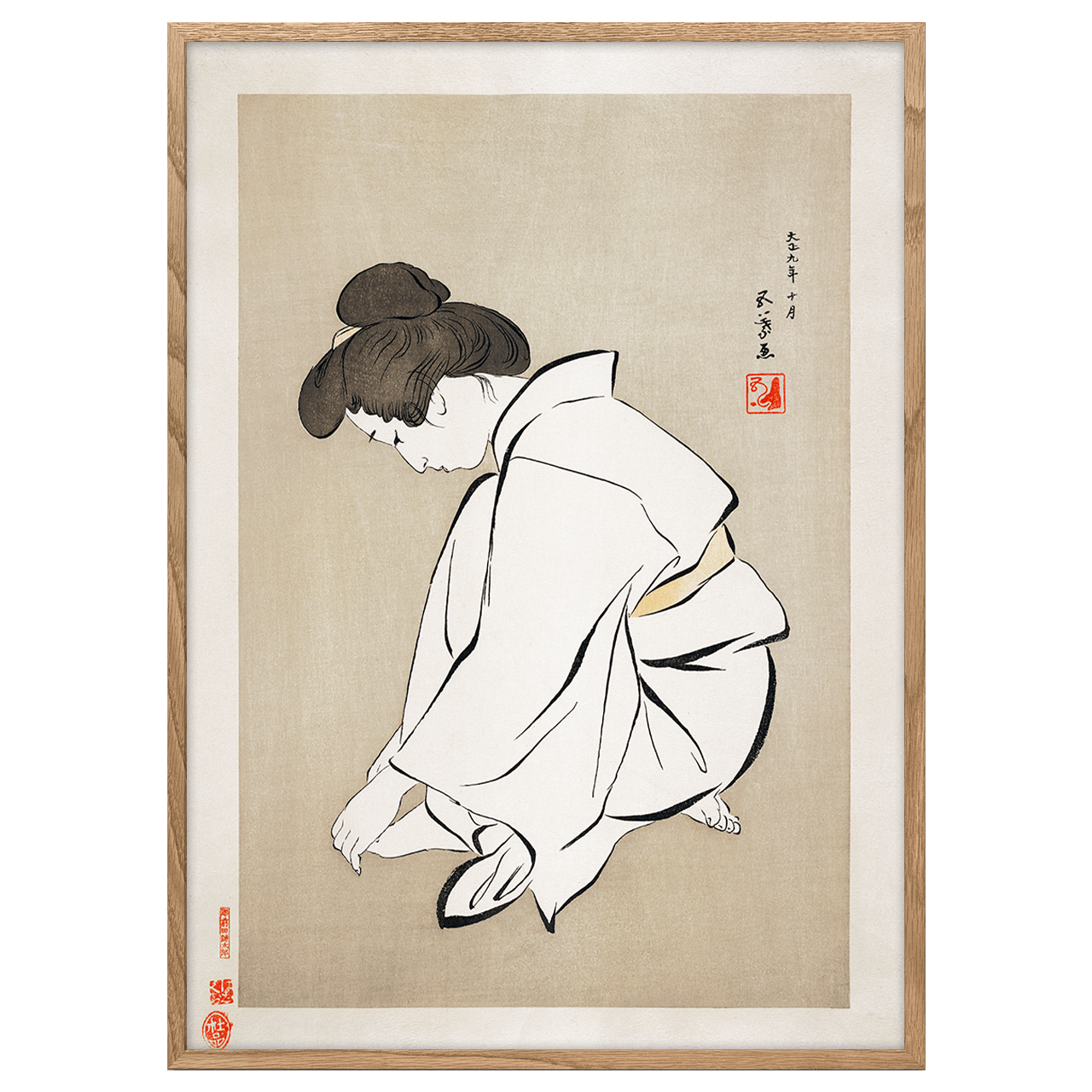 Woman Cutting Her Toenails by Goyo Hashiguchi