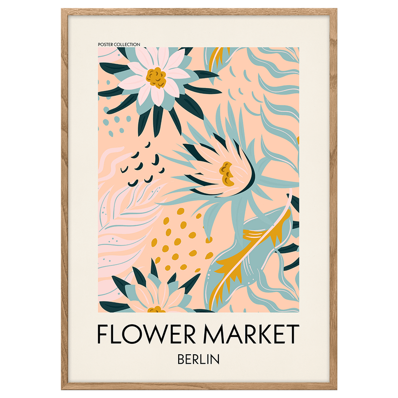 Flower Market Berlin Poster