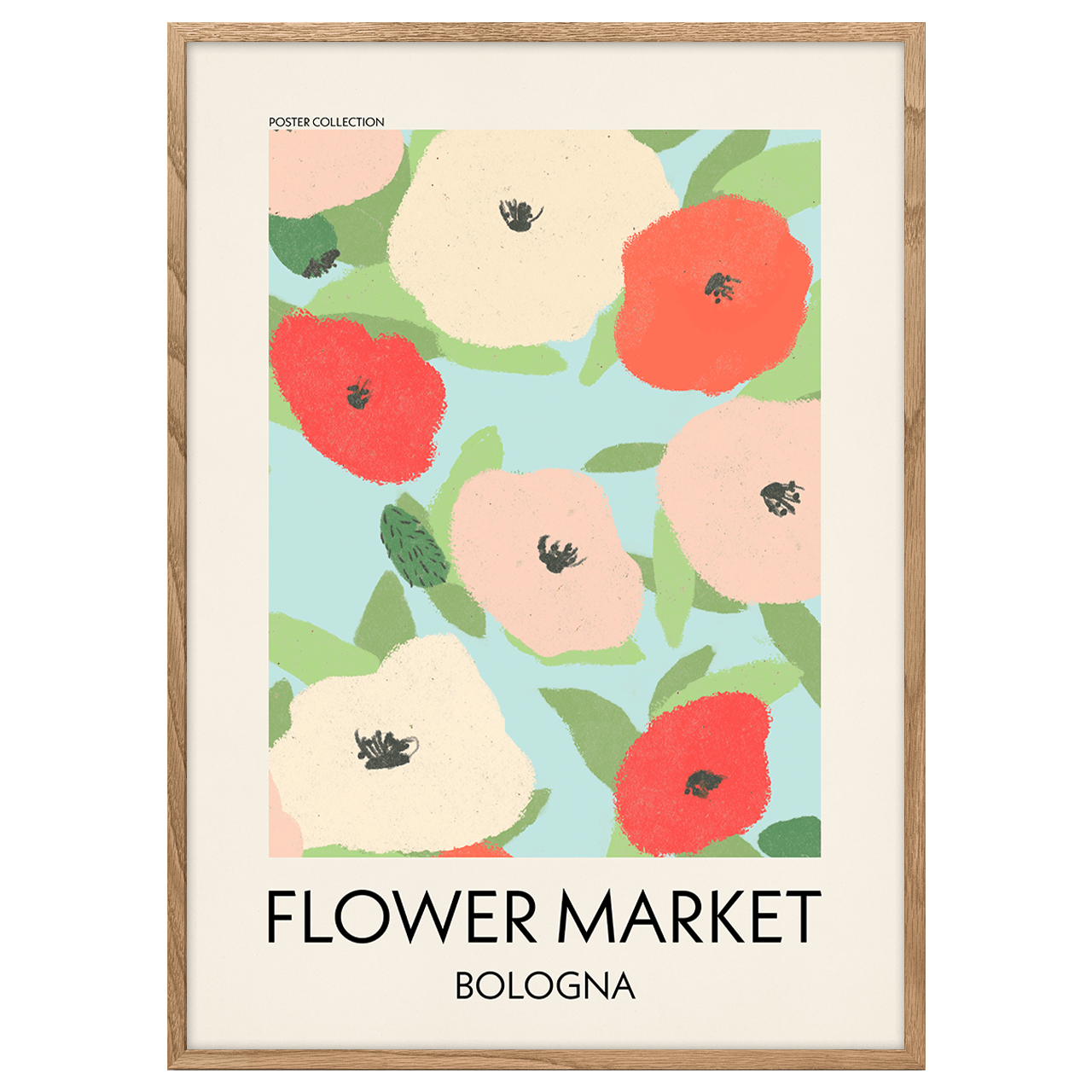Flower Market Bologna Poster