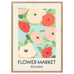 Flower Market Bologna Poster