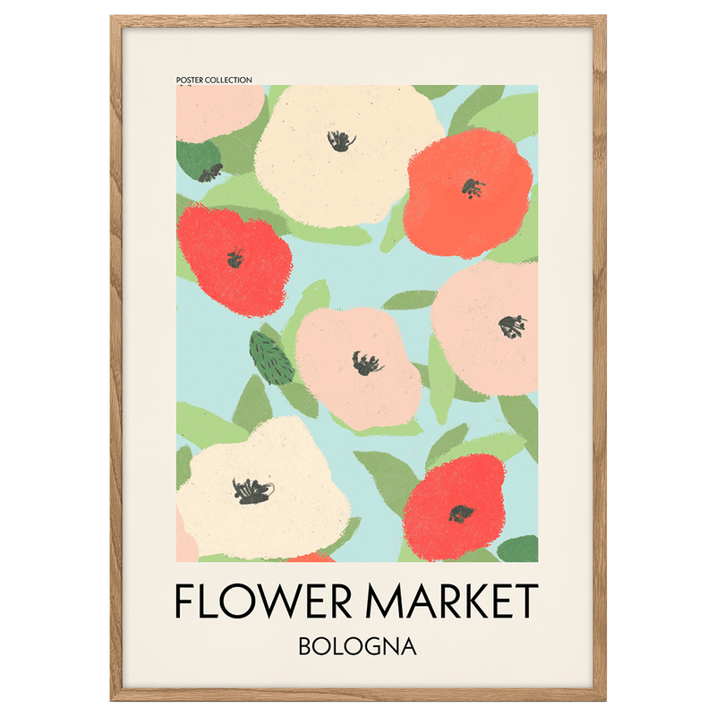 Flower Market Bologna Poster