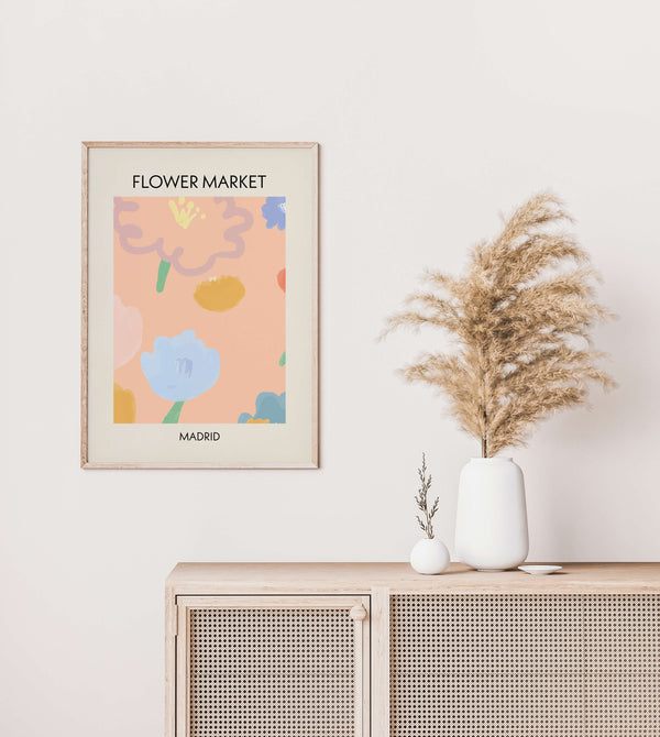 Flower Market Madrid Poster