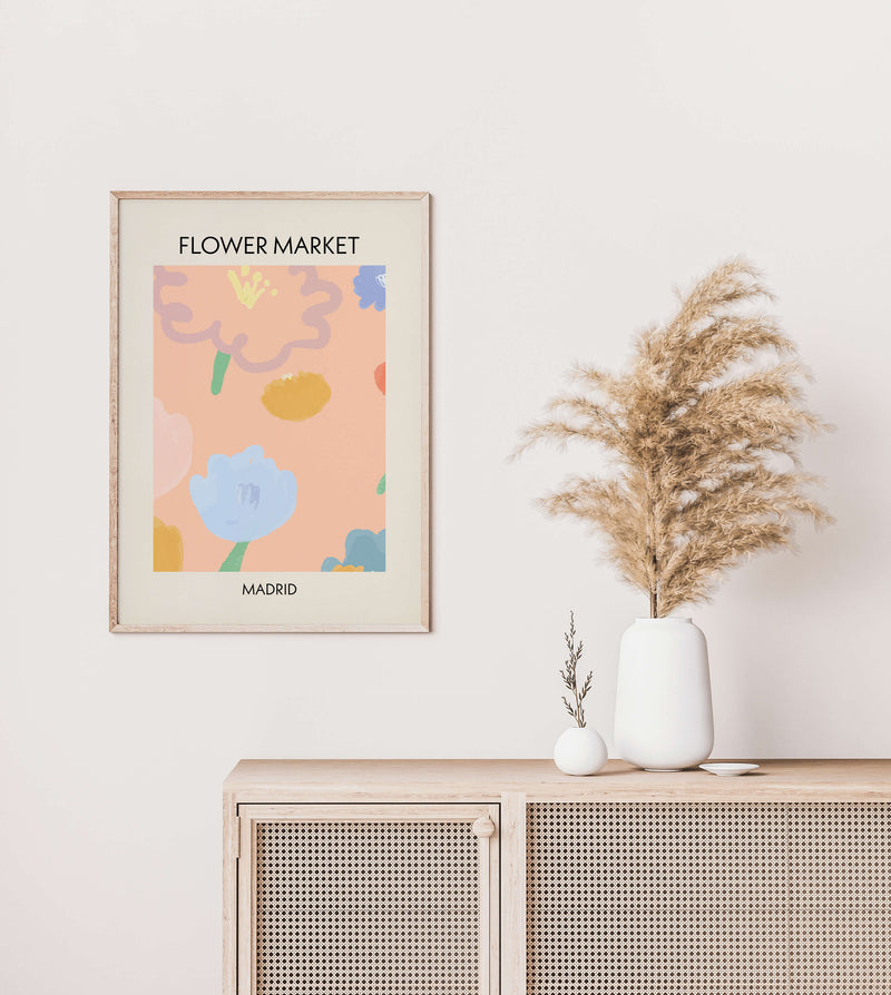 Flower Market Madrid Poster