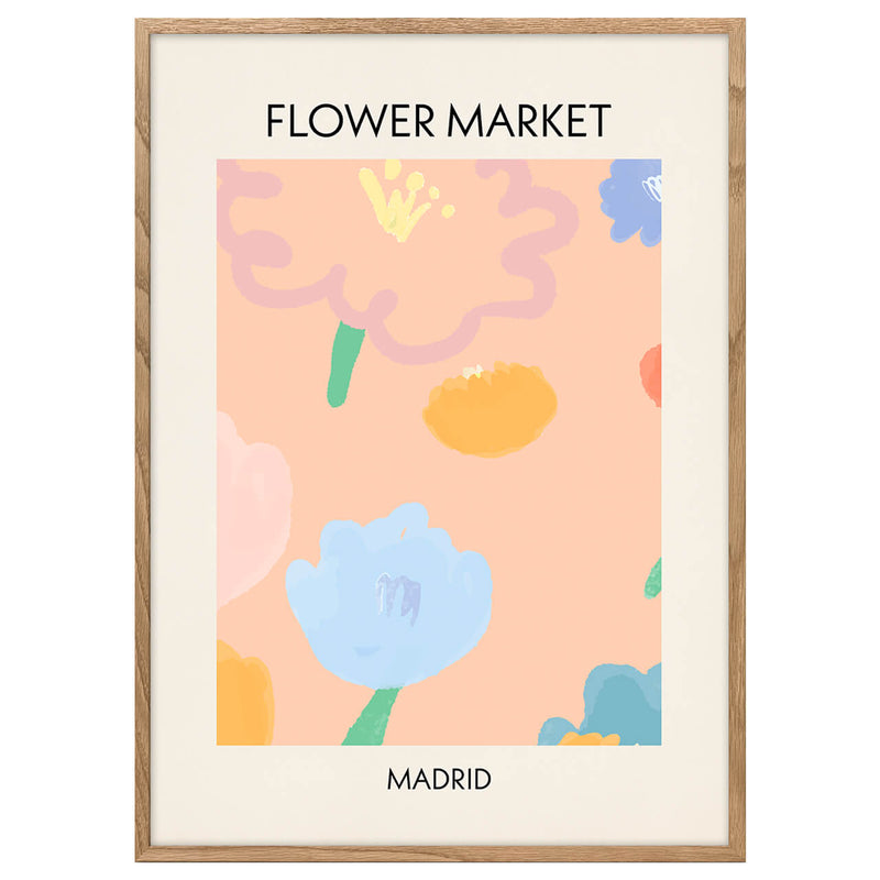 Flower Market Madrid Poster