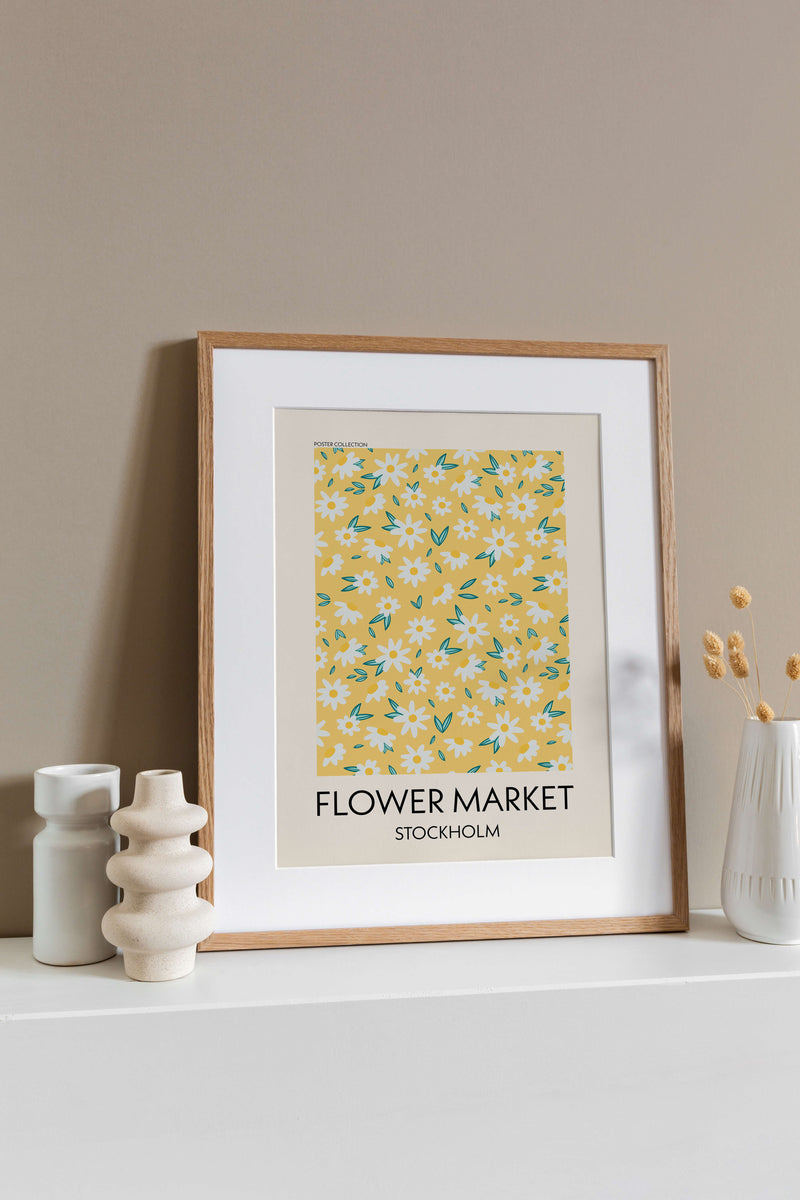 Flower Market Stockholm Poster