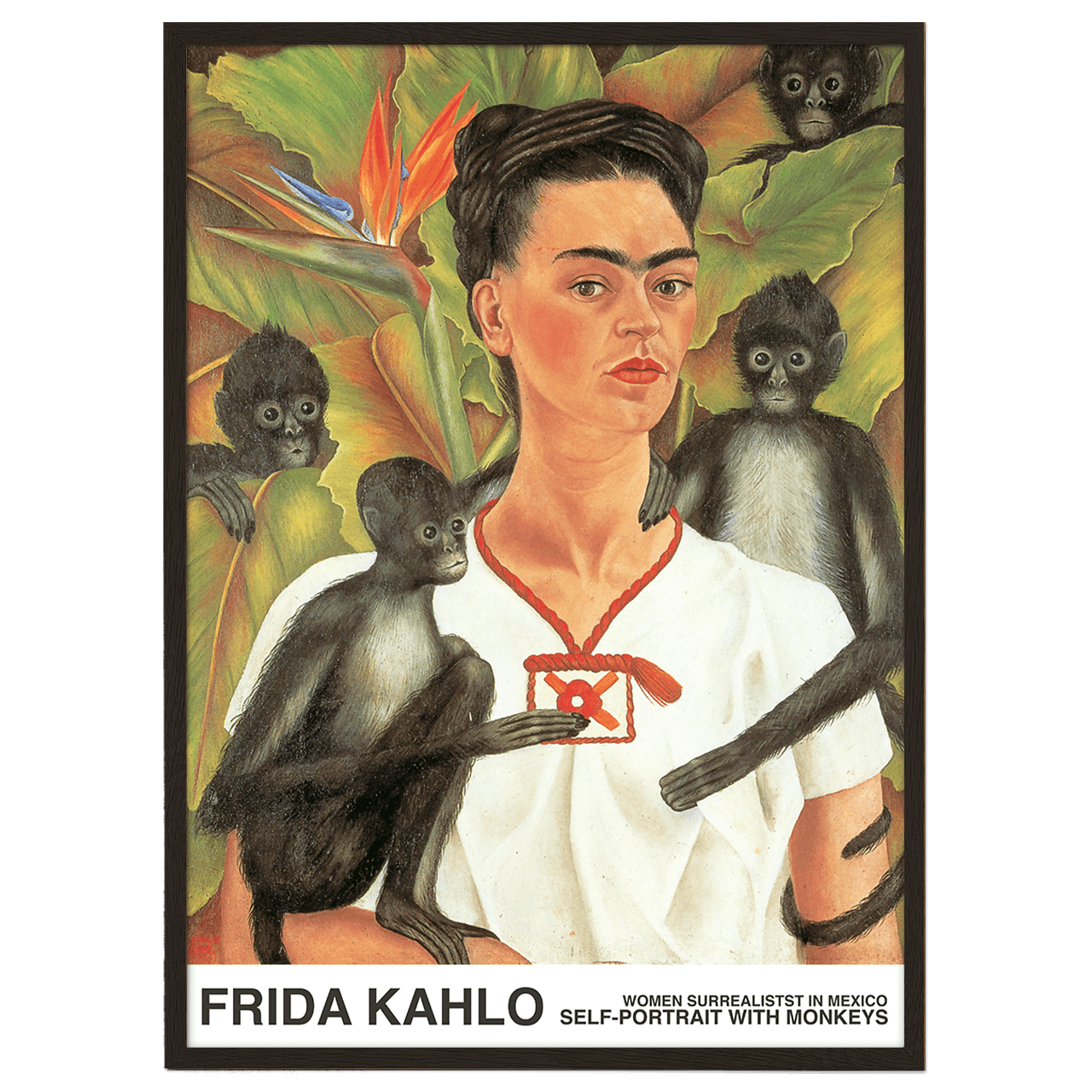 Self-portarit with monkeys by Frida Kahlo