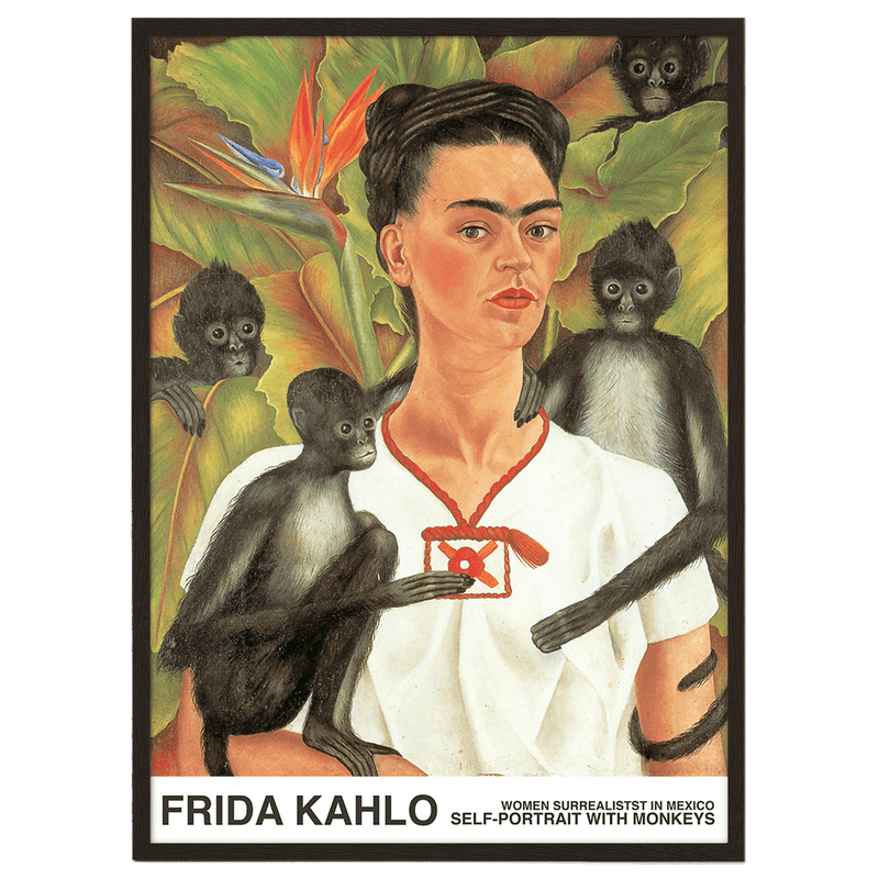 Self-portarit with monkeys by Frida Kahlo