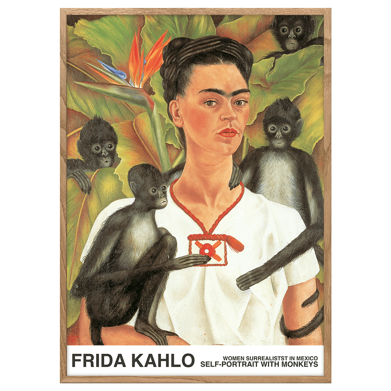 Self-portarit with monkeys by Frida Kahlo