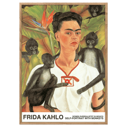 Self-portarit with monkeys by Frida Kahlo