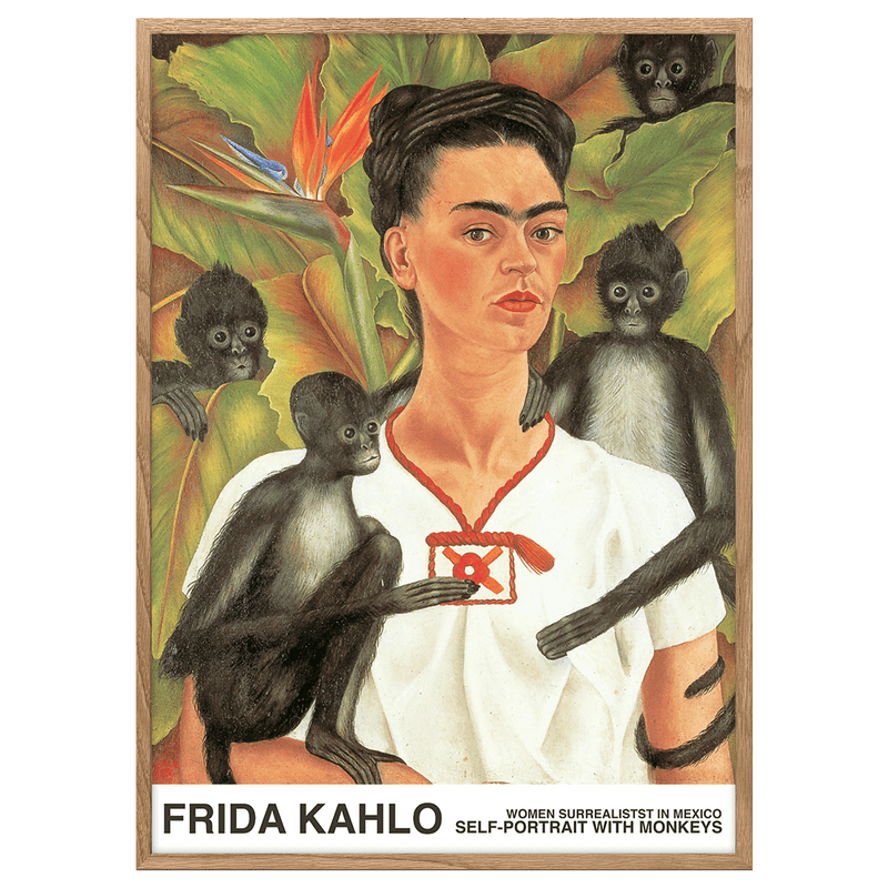Self-portarit with monkeys by Frida Kahlo