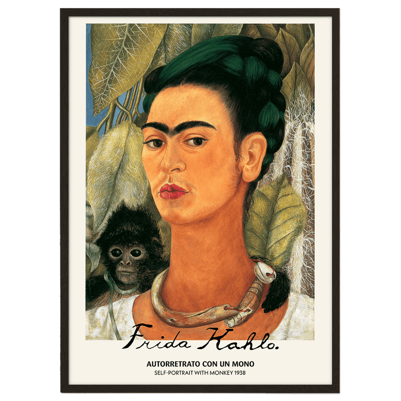 Self-portrait with monkey by Frida Kahlo