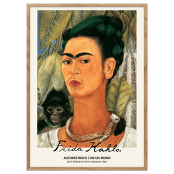 Self-portrait with monkey by Frida Kahlo