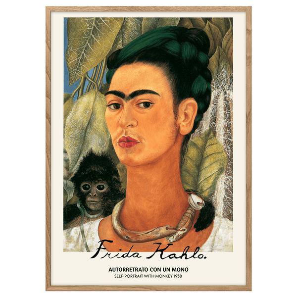 Self-portrait with monkey by Frida Kahlo