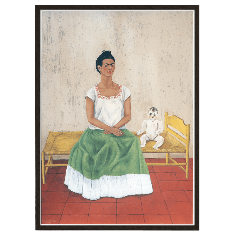 Self-portrait on the bed by Frida Kahlo