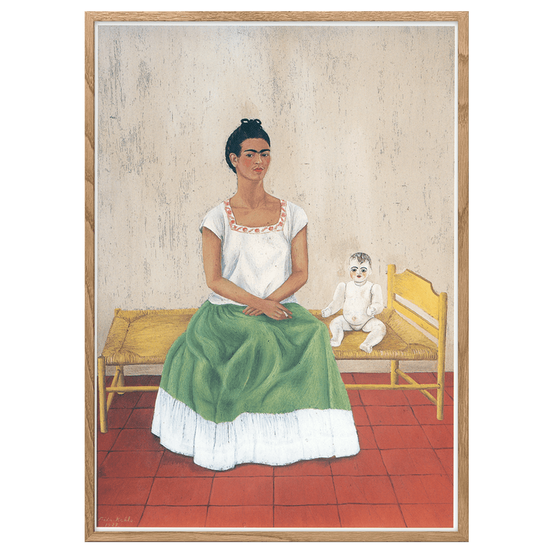 Self-portrait on the bed by Frida Kahlo