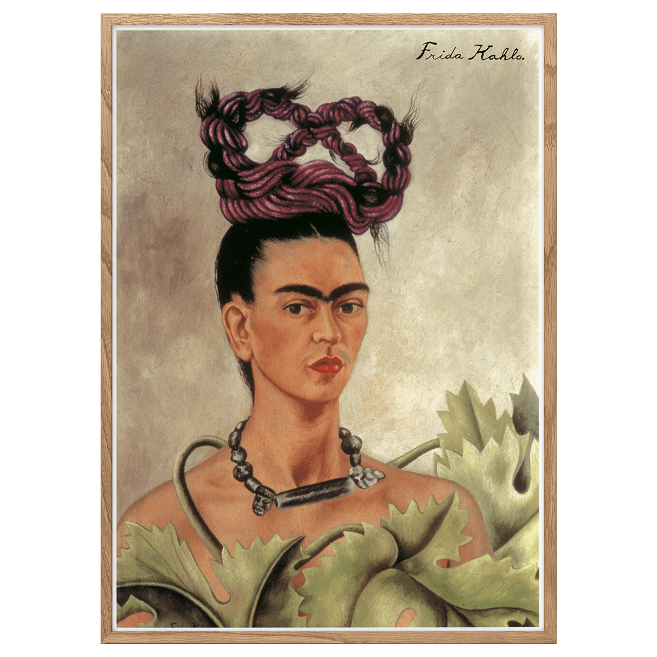 Self-portrait with braid by Frida Kahlo