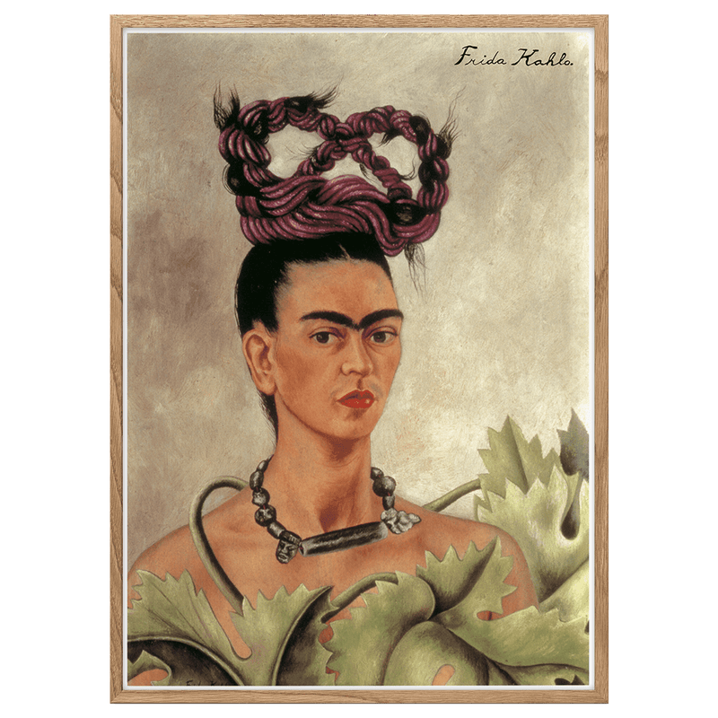 Self-portrait with braid by Frida Kahlo